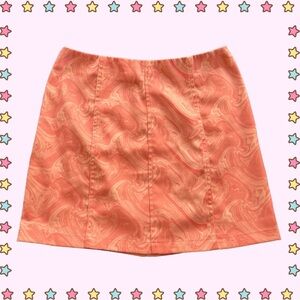 Y2K Marble Mini Skirt Pink Swirl Aesthetic Kawaii Mcbling